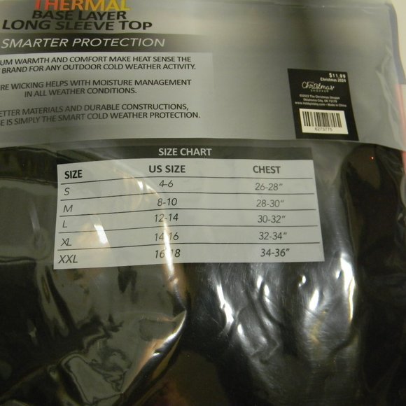 Heat Logic women’s Thermal Base Layer Pants and Top Black Sz S NWT - Picture 3 of 4